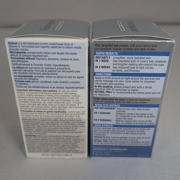 2 Pack Neutrogena Rapid Wrinkle Repair Retinol Pro+ Eye Cream 14g Dark Circles - Picture 4 of 8